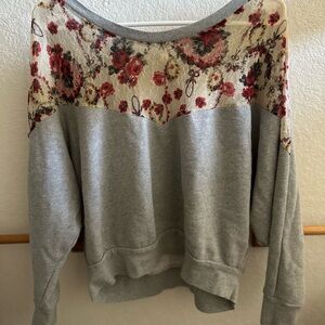 Free People off the shoulder sweatshirt
